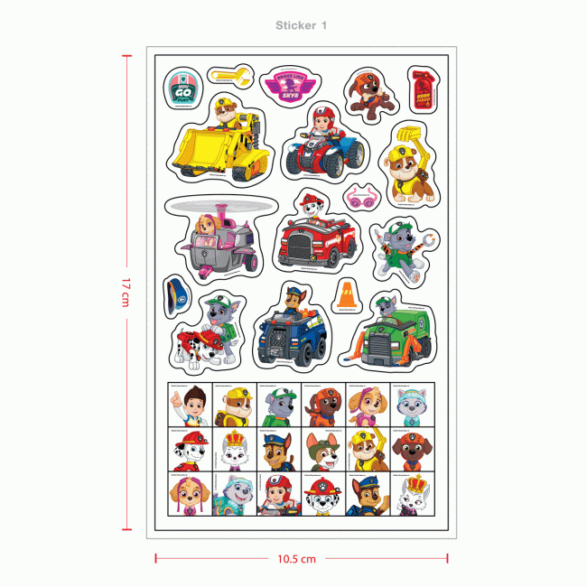 PAW PATROL COLOURING SET ชุดระบายสี EXCITED! + สีไม้และสติ๊กเกอร์โฮโลแกรม
